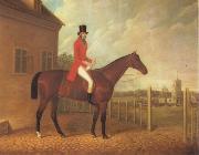 David Dalby Lord Bolton on a Bay Hunter oil painting